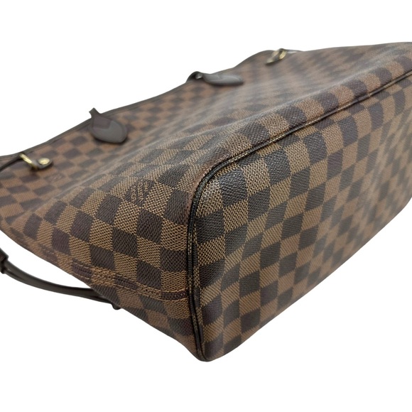 Authentic✅ LOUIS VUITTON Damier Ebene Neverfull MM Tote Bag Red - Picture 11 of 16